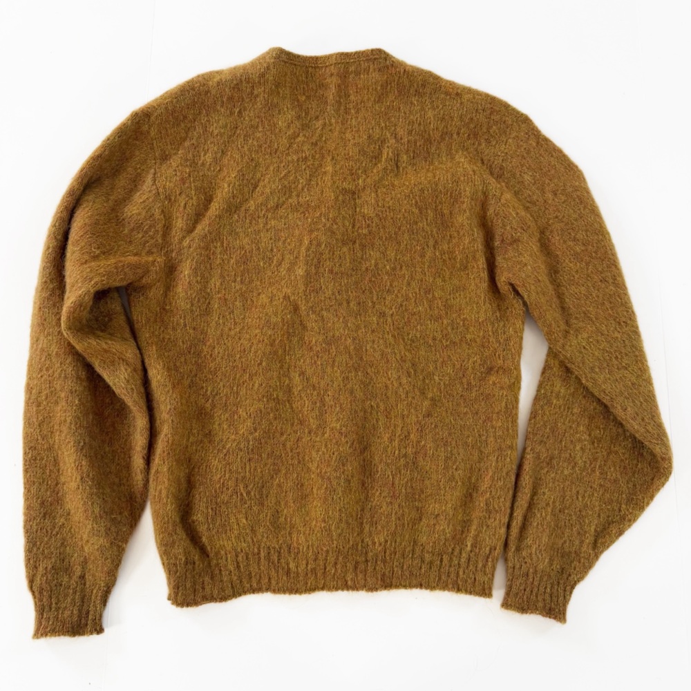 VTG 1960s Wool Mohair Fuzzy Cardigan Kurt Cobain Grunge Sweater Sz Small - Picture 7 of 11